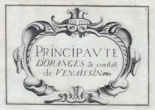 1630 Avignon Provence titel Ornament France gravure estampe Kupferstich Tassin