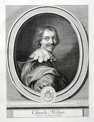Claude Mellan graveur Kupferstecher peintre Zeichner Portrait gravure ca. 1700