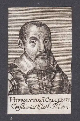17. Jh. - Hippolyt von Colli jurist Jurist Heidelberg Pfalz Portrait Kupferstich