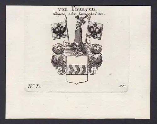 1820 Franken Thüngen Wappen Adel coat of arms heraldry Heraldik Kupferstich