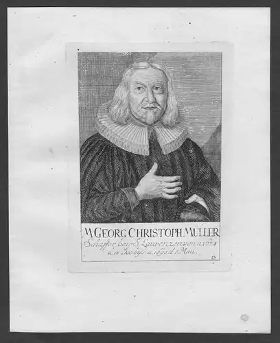 18. Jh. Georg Müller Theologe St. Lorenz Lorenzkirche Nürnberg Portrait