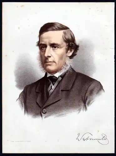 Hugh Grosvenor (1825-1899) Aristokrat Politiker Pferdezüchter - Lithographie Por