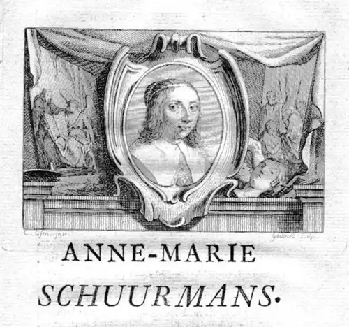 1750 - Anna Maria von Schürmann painter Portrait Kupferstich gravure engraving