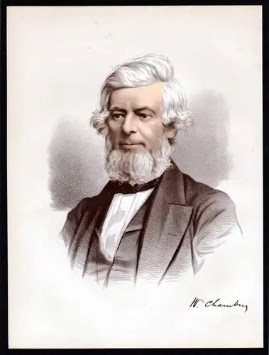 William Chambers (1800-1883) Verleger Politiker - Lithographie Portrait