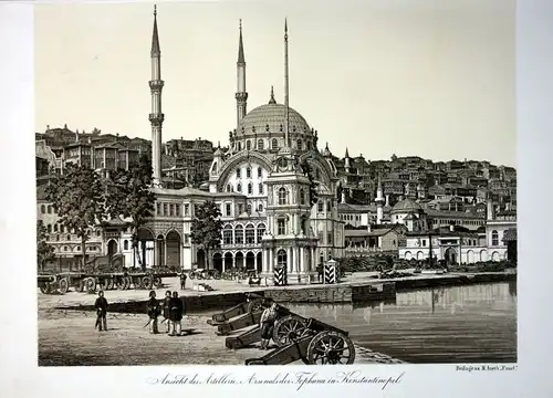 1857 Istanbul Tophane militaria Artillerie Turkey Türkei Lithographie Litho