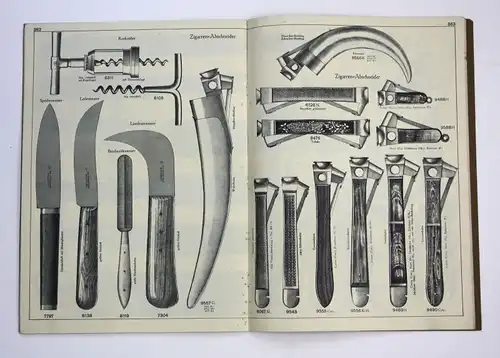 1928 Ed. Wüsthof Dreizackwerk Solingen. Stahlwarenfabrik. Besteck Katalog Messer