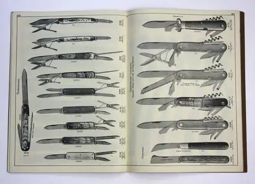 1928 Ed. Wüsthof Dreizackwerk Solingen. Stahlwarenfabrik. Besteck Katalog Messer