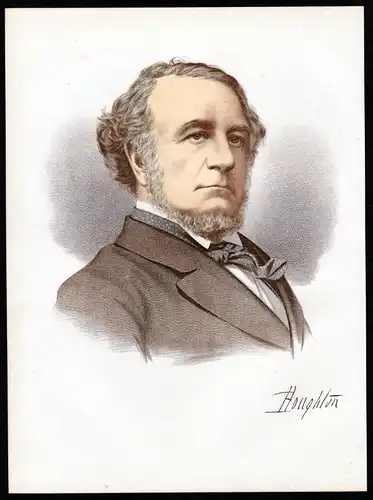 Richard Monckton Milnes (1809-1885) Literat Politiker Mäzen - Lithographie Portr
