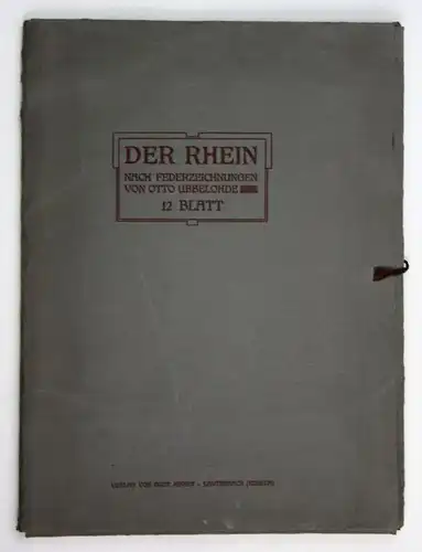1910 Otto Ubbelohde Der Rhein Federzeichnungen Otto Ubbelohde 12 Blatt