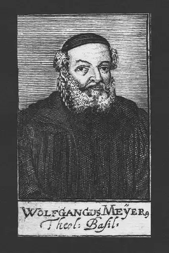 1680 - Wolfgang Meyer Theologe Basel St. Alban Schweiz Kupferstich Portrait
