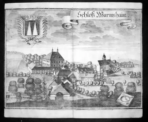 1720 - Wurmsham Landshut Niederbayern Kupfer Wening