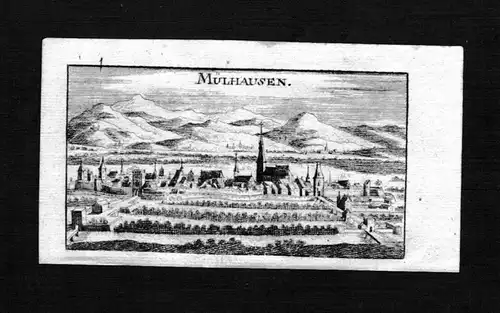 1690 - Mülhausen Mulhouse Elsass Alsace Frankreich gravure Kupferstich Riegel