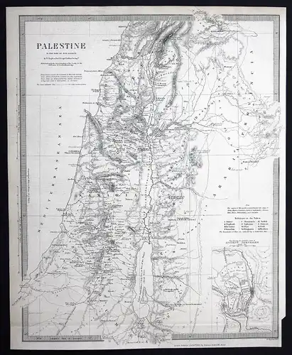 Palestine Palästina Judäa Samarien Samaria Mediterranean Sea SDUK Karte map