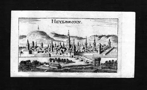 1690 - Heilbronn Gesamtansicht Kupferstich Riegel