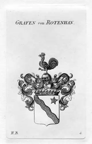1820 - Rotenhan Rothenhan Wappen Adel coat of arms heraldry Heraldik Kupferstich