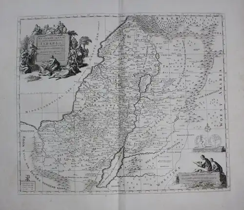 1720 - Israel Palestine Jerusalem Holy Land Luchtenburg Kupferstich map Karte