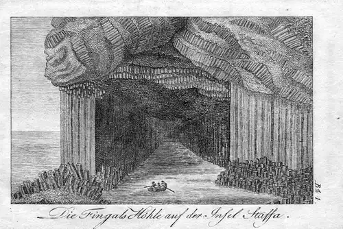 1820 - Fingals Höhle Cave Staffa Insel Scotland Schottland engraving Kupferstich