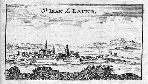 1680 - Saint-Jean-de-Losne gravure Kupferstich gravure engraving