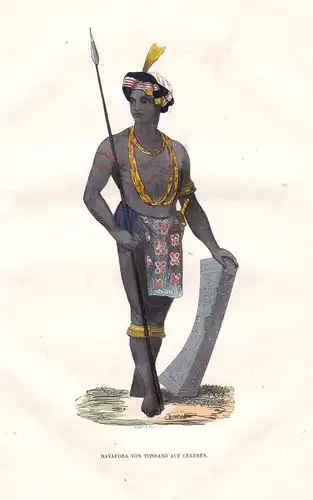 1840 Tondano Indonesien Indonesia Sulawesi Tracht Trachten costumes Grafik