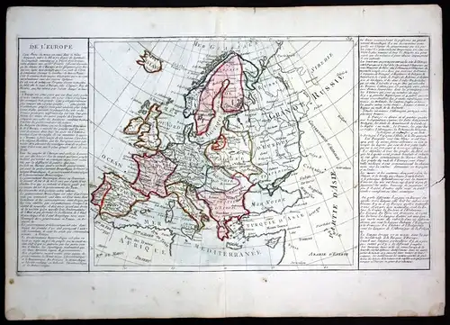 1780 Europa Europe Russia Poland Iceland Spain Clouet antique print Kupferstich