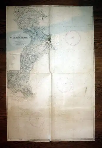 1959 Ionio Sicilia Da Capo Passero A Croce Sizilien Italy Italia Italien map