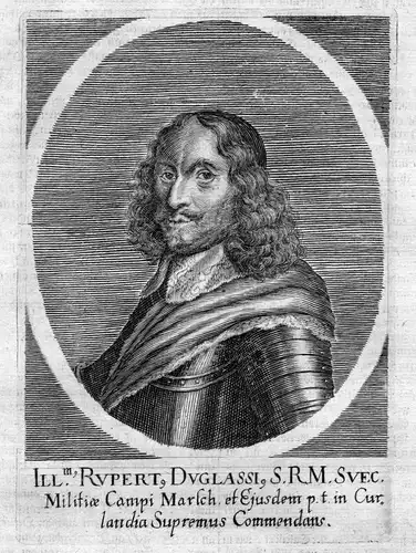 Um 1700 Robert Douglas Count of Skenninge Portrait Kupferstich antique print