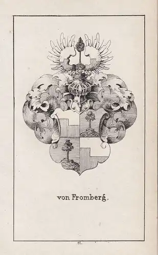 Ca. 1840 Fromberg Schlesien Silesia Wappen heraldry Heraldik coat of arms Adel
