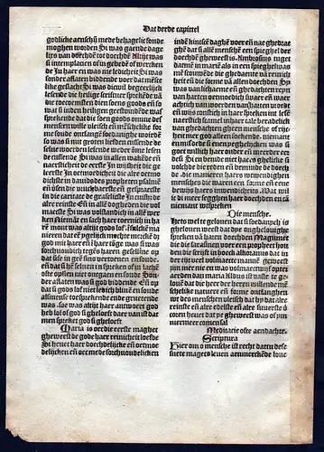 1499 Blatt XV Inkunabel Vita Christi Zwolle Holzschnitt woodcut incunable Dutch