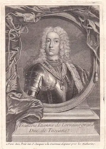 18. Jh. Francois Ier Franz I. Stephan HRR Kupferstich Portrait antique print