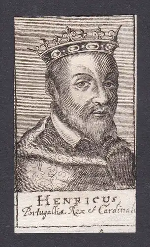 17. Jh. Heinrich I. / king König Portugal Portrait Kupferstich