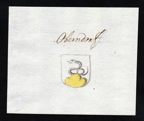 18. Jh. Oberndorf Wappen Handschrift manuscript Manuskript coat of arms