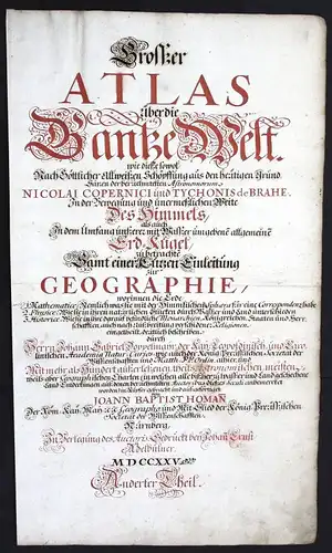 1725 Titelblatt Titel title Atlas Handschrift Manuskript manuscript Homann