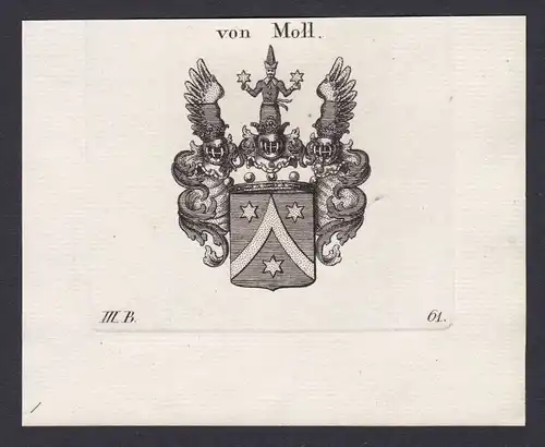 1820 Moll Deutschland Österreich Wappen Adel coat of arms Kupferstich