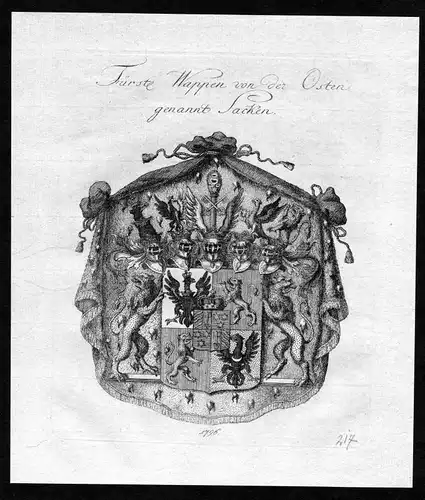 1790 von der Osten genannt Sacken Osten-Sacken Wappen Adel coat of arms Heraldik