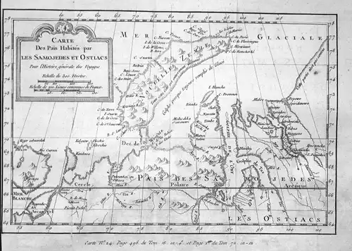 Nowaja Semlja Zemlya Novaya Russia Russland map Karte Kupferstich Bellin