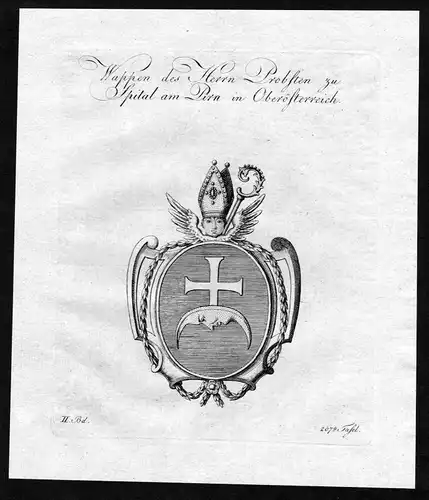1790 Stift Spital am Phyrn Österreich Austria Wappen Adel coat of arms Heraldik
