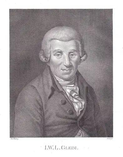 Ca 1820 Johann Wilhelm Ludwig Gleim Dichter Halberstadt Portrait Zschoch Ramberg