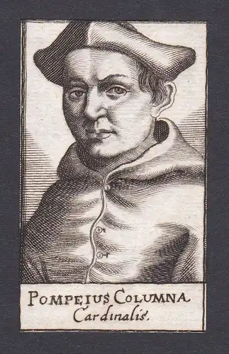 17. Jh. Pompeius Columna / cardinal Kardinal Italien Italy Portrait Kupferstich