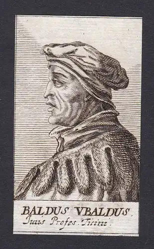 17. Jh. - Baldus de Ubaldis / jurist Ticino Portrait Kupferstich