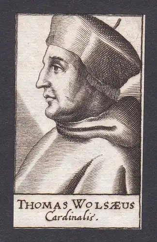 17. Jh. Thomas Wolsey / cardinal Kardinal York England Portrait Kupferstich