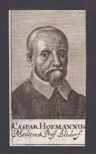 17. Jh. Caspar Hofmann / doctor Mediziner Altdorf Portrait Kupferstich