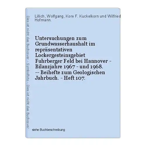 Untersuchungen zum Grundwasserhaushalt im repräsentativen Lockergesteinsgebiet F