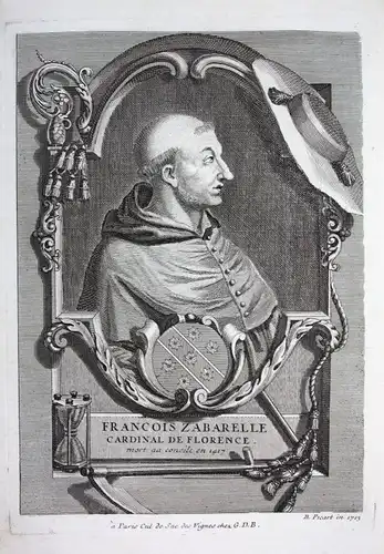 18. Jh. Francesco Zabarella Kardinal Erzbischof Firenze Florenz Italien Portrait