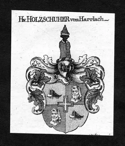 1820 - Holzschuher von Harrlach Wappen Adel coat of arms heraldry Heraldi 125933