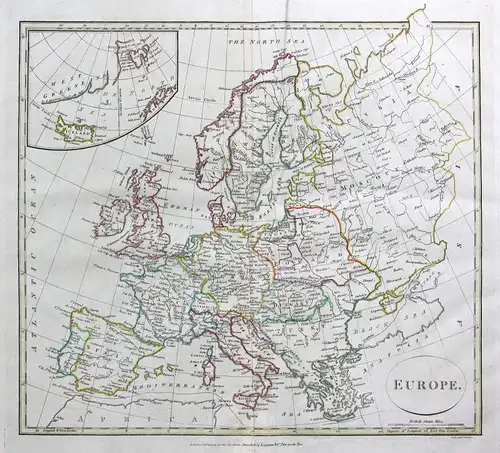 1808 Europa Europe Spanien Spain Frankreich France Karte carte map Kupferstich