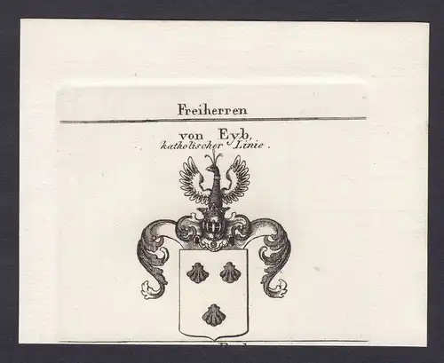 Eyb Franken Eib Wappen Adel coat of arms Heraldik Kupferstich antique print
