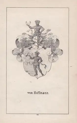 Ca. 1840 Hofmann Hoffmann Wappen heraldry Heraldik coat of arms Adel