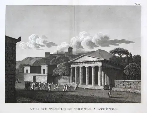 1820 Hephaistos Athen Athens Tempel temple Greece Griechenland view Kupferstich