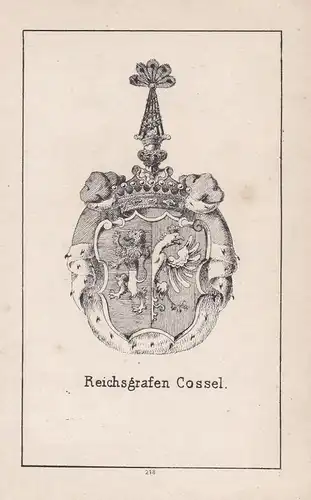 1840 Cossel Brandenburg Mecklenburg Wappen heraldry Heraldik coat of arms Adel
