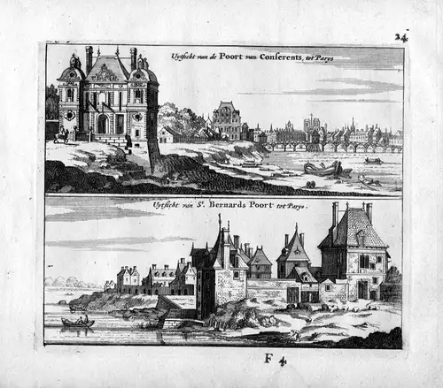 1666 Port Saint-Bernard Paris Frankreich France gravure estampe Kupferstich